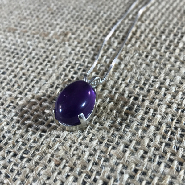 Minimalist Amethyst Gemstone Necklace - Image 7