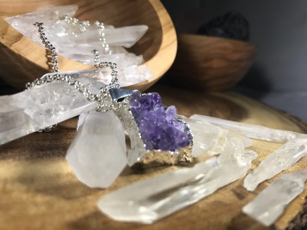 Druzy Amethyst Necklace - Image 3