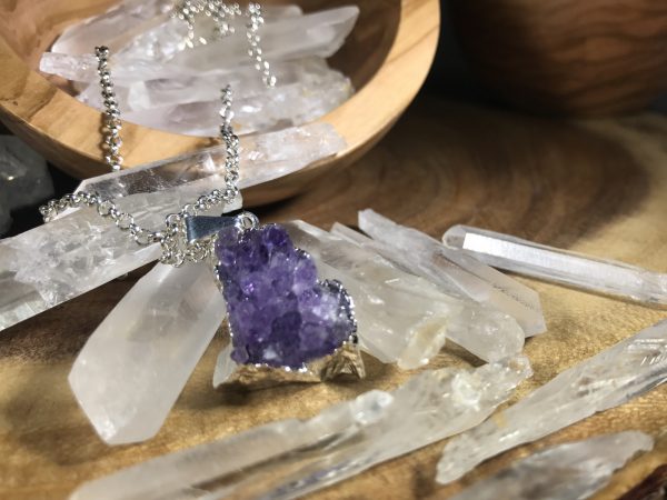 Druzy Amethyst Necklace - Image 4
