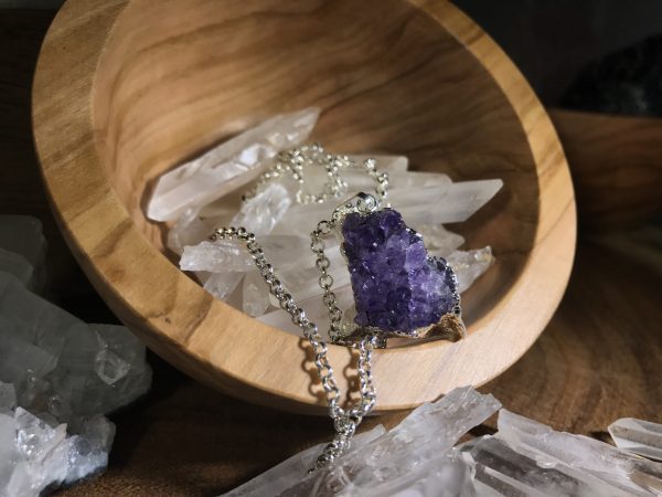 Druzy Amethyst Necklace - Image 5