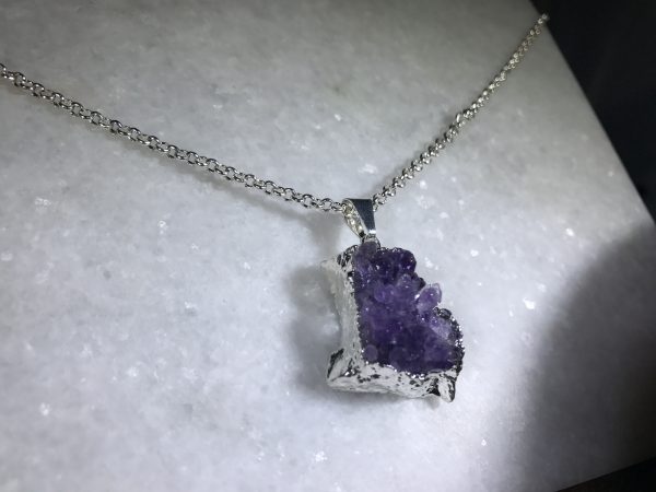 Druzy Amethyst Necklace - Image 9