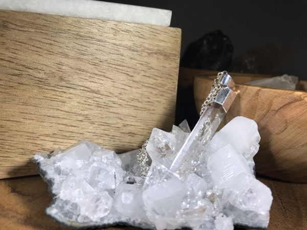 Raw Crystal Quartz Gemstone Necklace - Image 2