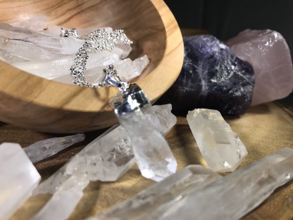 Raw Crystal Quartz Gemstone Necklace - Image 6