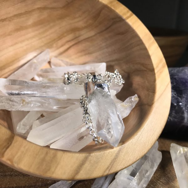Raw Crystal Quartz Gemstone Necklace - Image 7