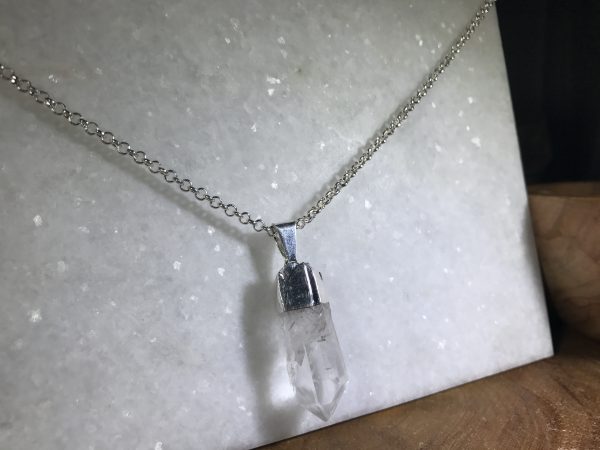 Raw Crystal Quartz Gemstone Necklace - Image 8