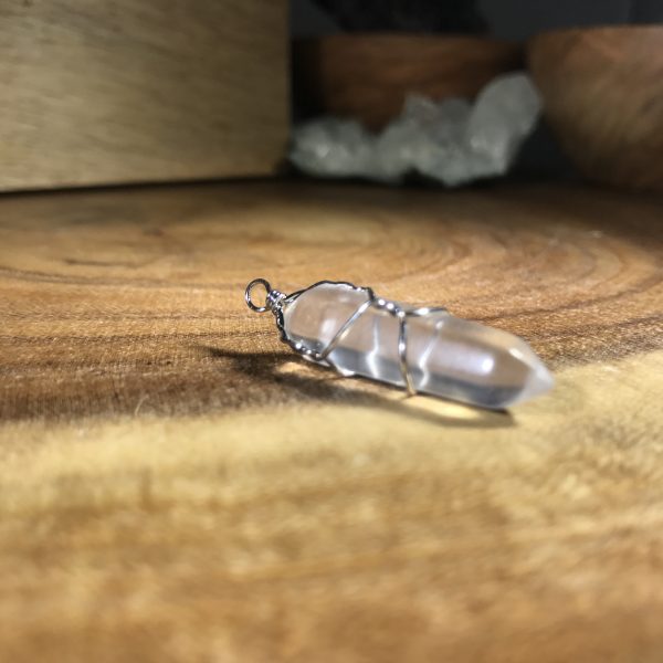 Wire Wrapped Quartz Necklace - Image 8
