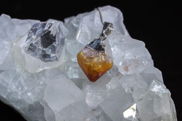 Raw Crystal Citrine Pendant - Image 3