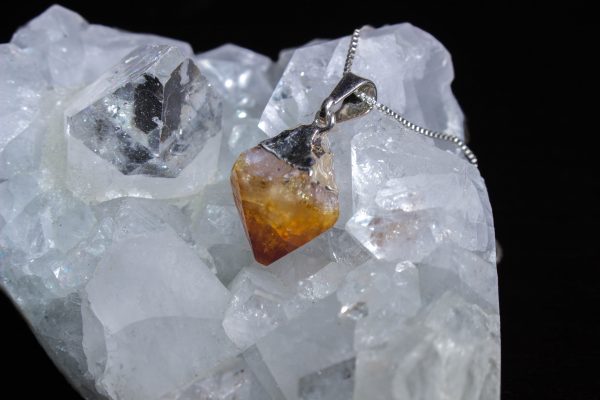 Raw Crystal Citrine Pendant - Image 5