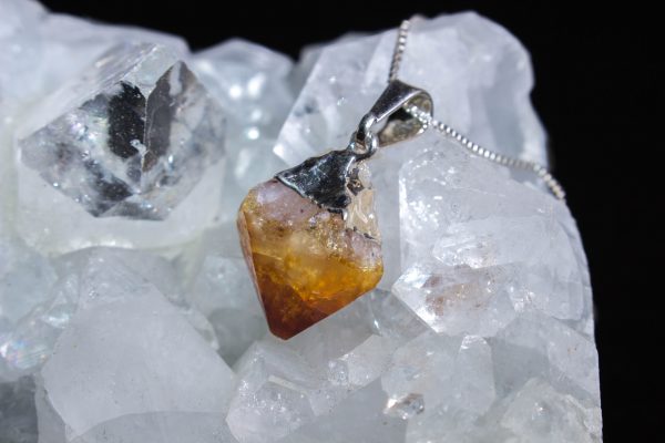 Raw Crystal Citrine Pendant - Image 6