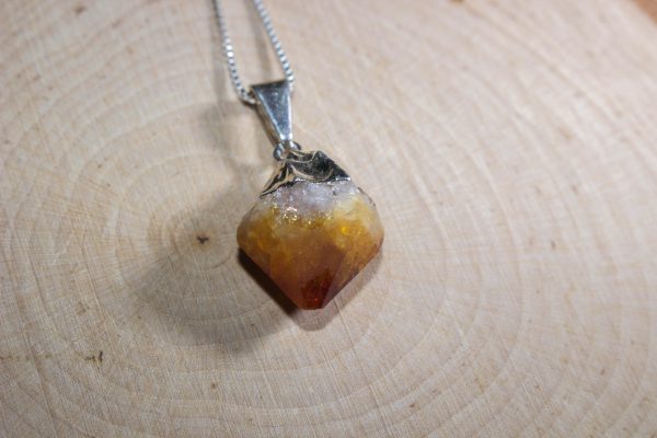 Raw Crystal Citrine Pendant - Image 9