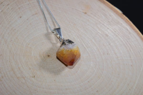 Raw Crystal Citrine Pendant - Image 10
