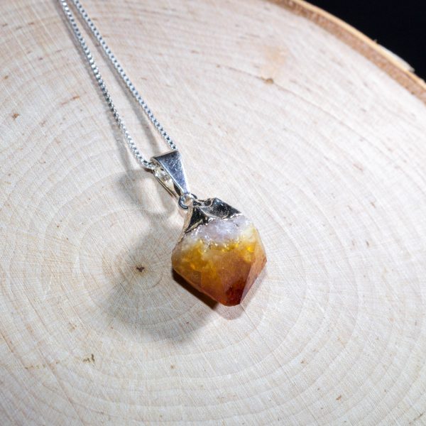 Raw Crystal Citrine Pendant - Image 12