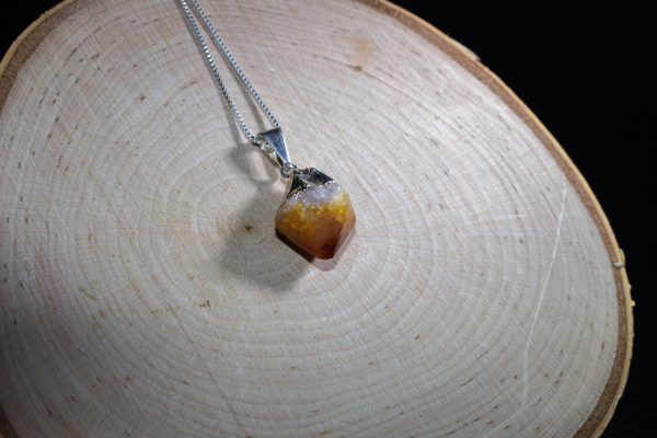 Raw Crystal Citrine Pendant - Image 11