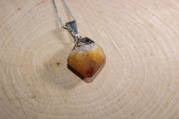 Raw Crystal Citrine Pendant - Image 16