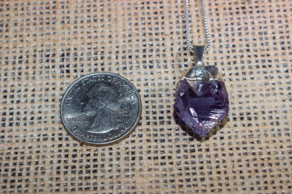 Raw Crystal Amethyst Pendant - Image 17
