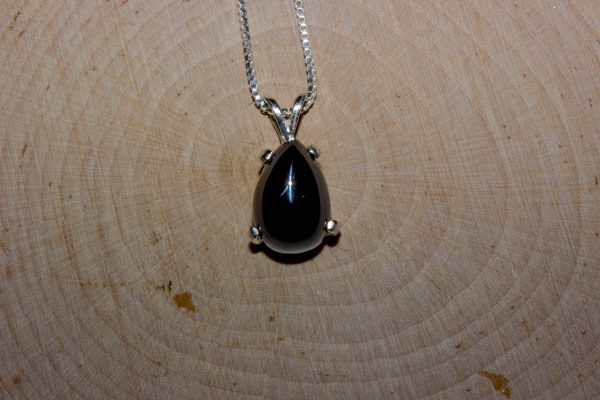 Delicate Teardrop Black Onyx Necklace - Image 5