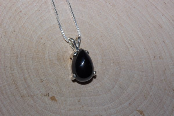 Delicate Teardrop Black Onyx Necklace - Image 6