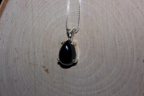 Delicate Teardrop Black Onyx Necklace - Image 8