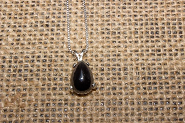 Delicate Teardrop Black Onyx Necklace - Image 10