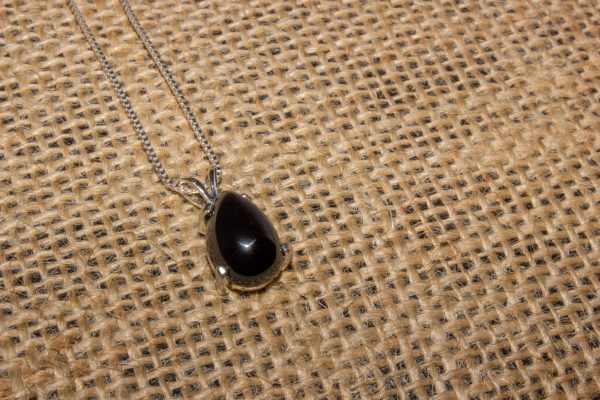 Delicate Teardrop Black Onyx Necklace - Image 11