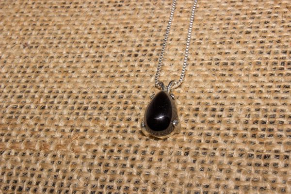 Delicate Teardrop Black Onyx Necklace - Image 12