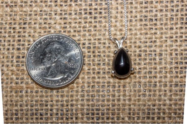 Delicate Teardrop Black Onyx Necklace - Image 14