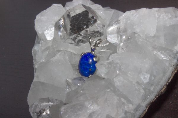 Dainty Lapis Lazuli Silver Necklace - Image 4