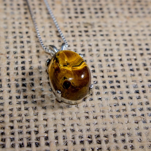 Dainty Tiger Eye Gemstone Necklace - Image 8