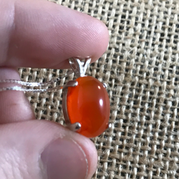 Simple Carnelian Gemstone Necklace - Image 9