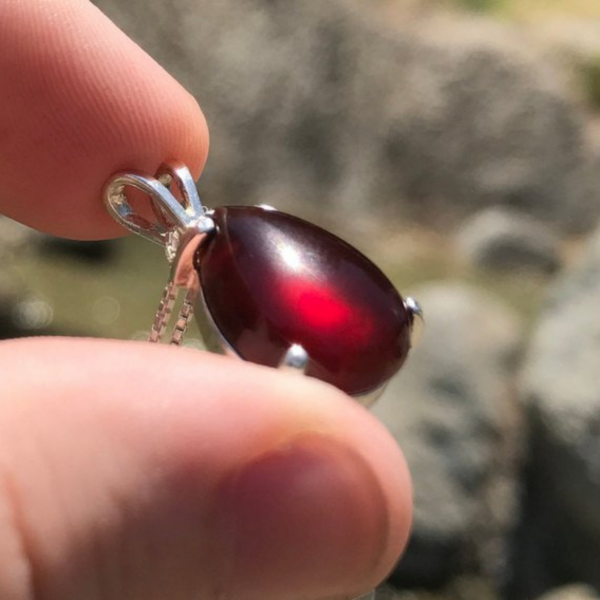 Hessonite Garnet Gemstone Pendant - Image 9