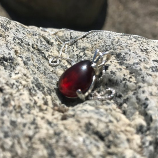 Hessonite Garnet Gemstone Pendant - Image 10