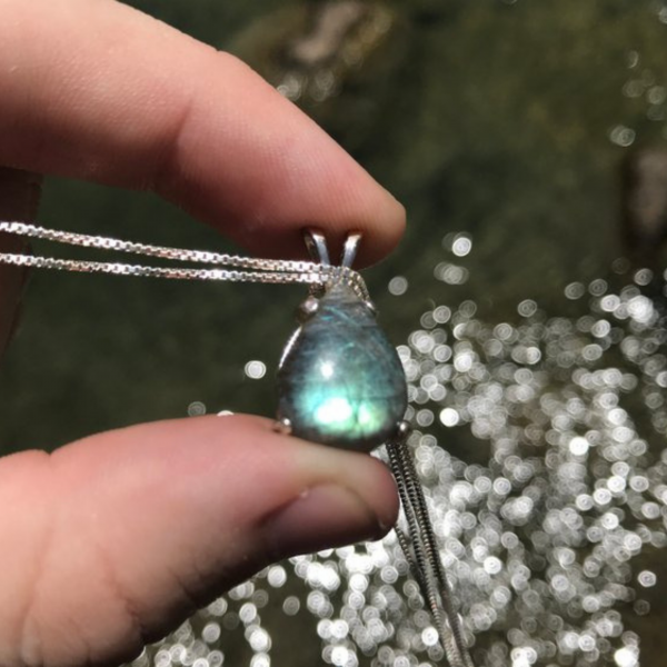 Teardrop Labradorite Gemstone Pendant