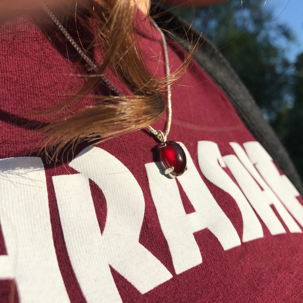 Minimalist Hessonite Garnet Gemstone Necklace - Image 2