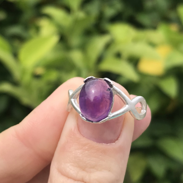 Delicate Amethyst Gemstone Ring - Image 3