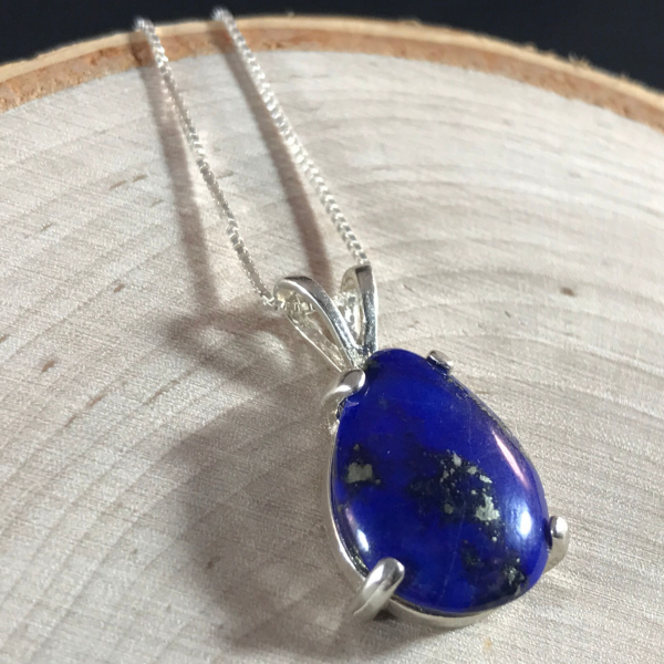 Teardrop Lapis Lazuli Gemstone Necklace - Image 3