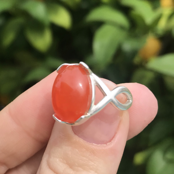 Everyday Carnelian Gemstone Ring - Image 3