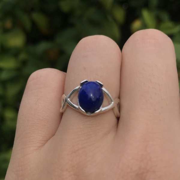 Dainty Lapis Gemstone Ring - Image 4