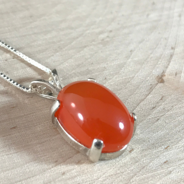Simple Carnelian Gemstone Necklace - Image 5