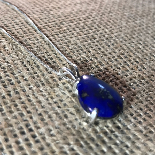 Teardrop Lapis Lazuli Gemstone Necklace - Image 5