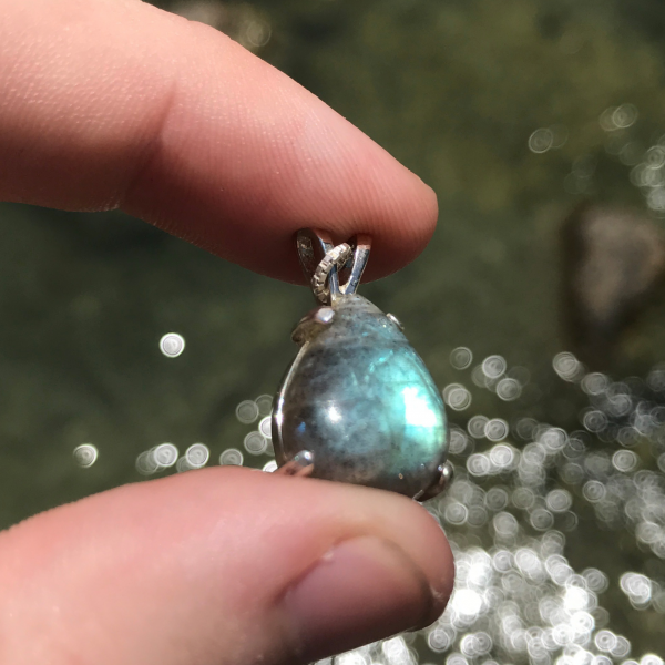Teardrop Labradorite Gemstone Pendant - Image 5