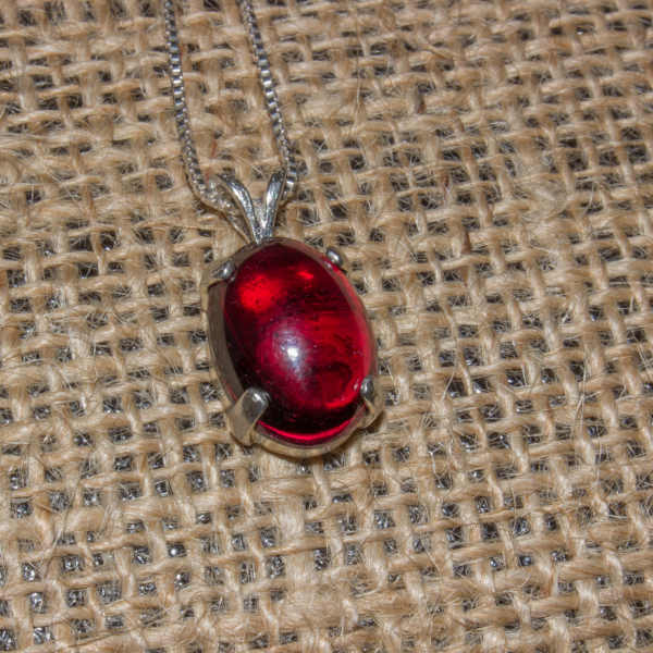 Dainty Garnet Gemstone Necklace - Image 5