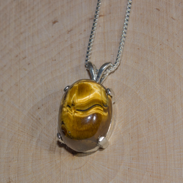 Dainty Tiger Eye Gemstone Necklace - Image 5