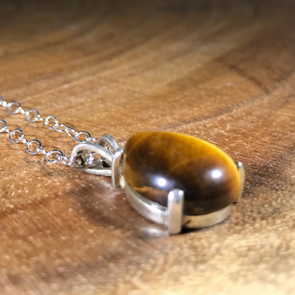 Teardrop Tiger Eye Necklace - Image 5