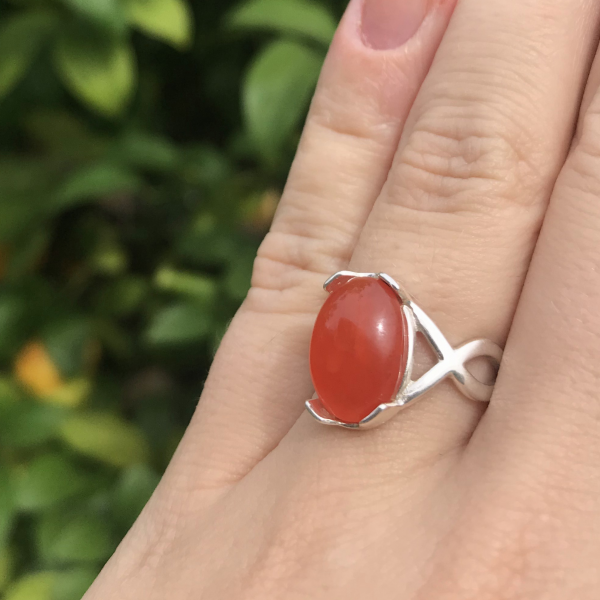 Everyday Carnelian Gemstone Ring - Image 5