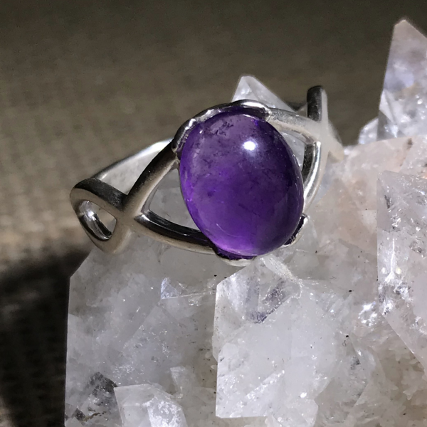 Delicate Amethyst Gemstone Ring - Image 6
