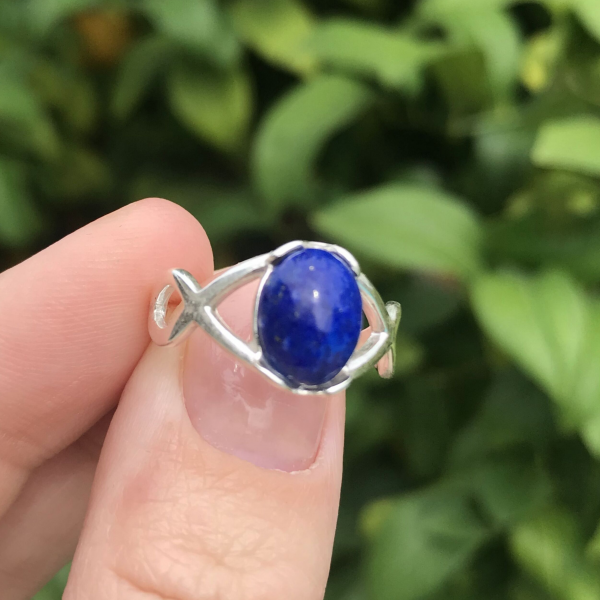 Dainty Lapis Gemstone Ring