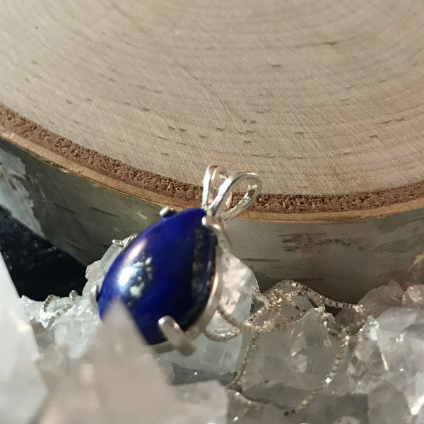 Teardrop Lapis Lazuli Gemstone Necklace - Image 6