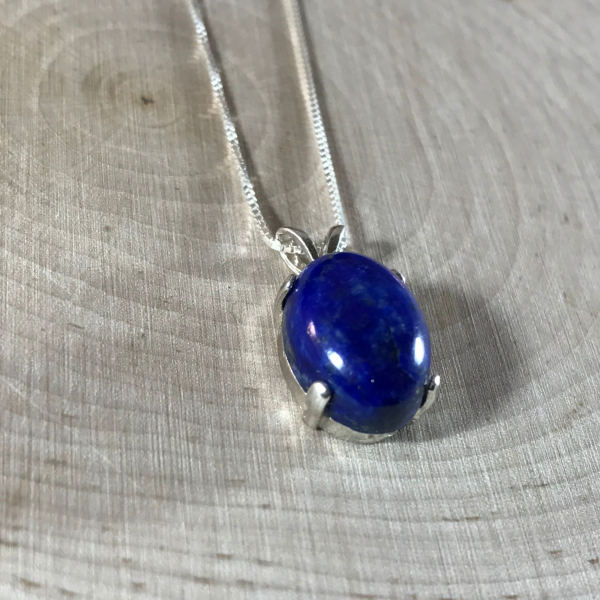 Simple Lapis Lazuli Pendant Necklace - Image 6