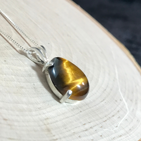Teardrop Tiger Eye Necklace - Image 6