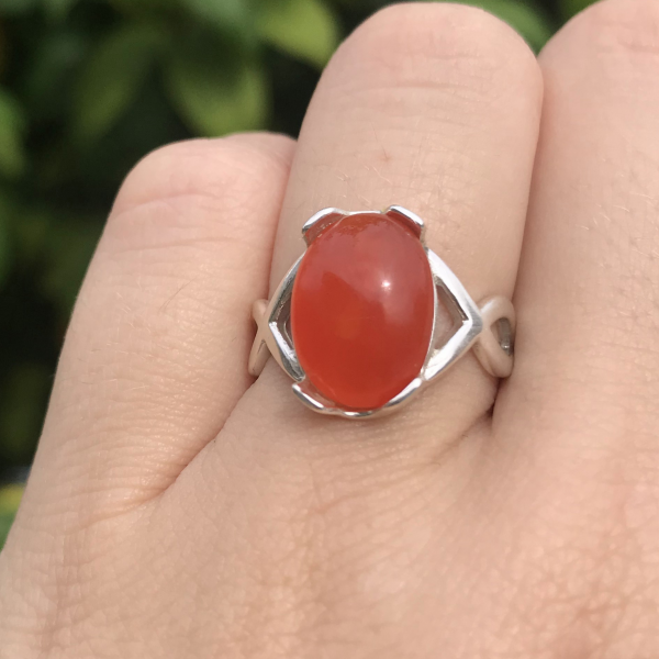 Everyday Carnelian Gemstone Ring - Image 6